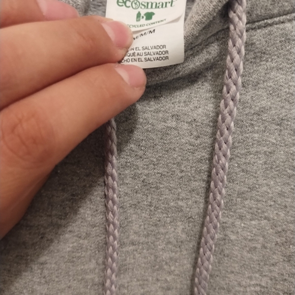EcoSmart Gray Hoodie with Drawstrings - Picture 3 of 4